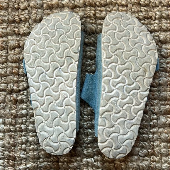 Birkenstock soft footbed 37 regular light blue suede Arizona sandals - Picture 4 of 8